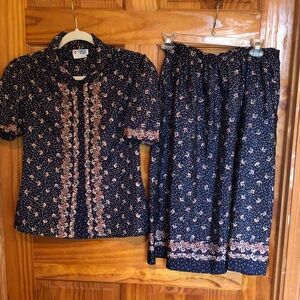Vintage blouse/skirt